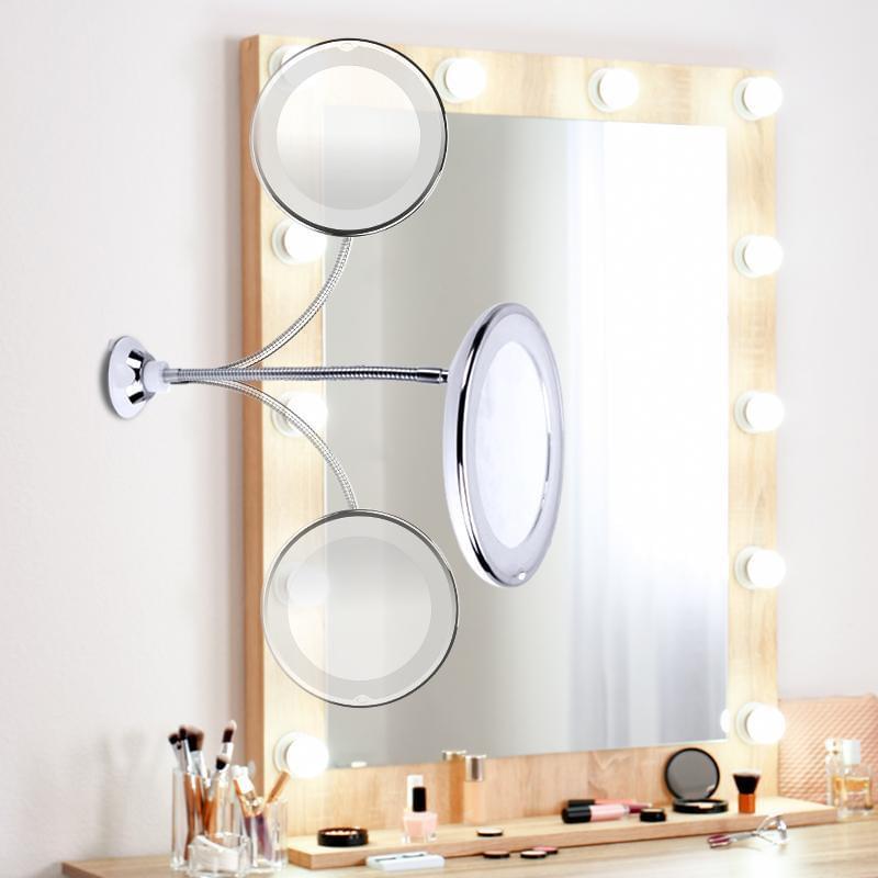 Espelho com Led para Maquiagem Ampliação 10x