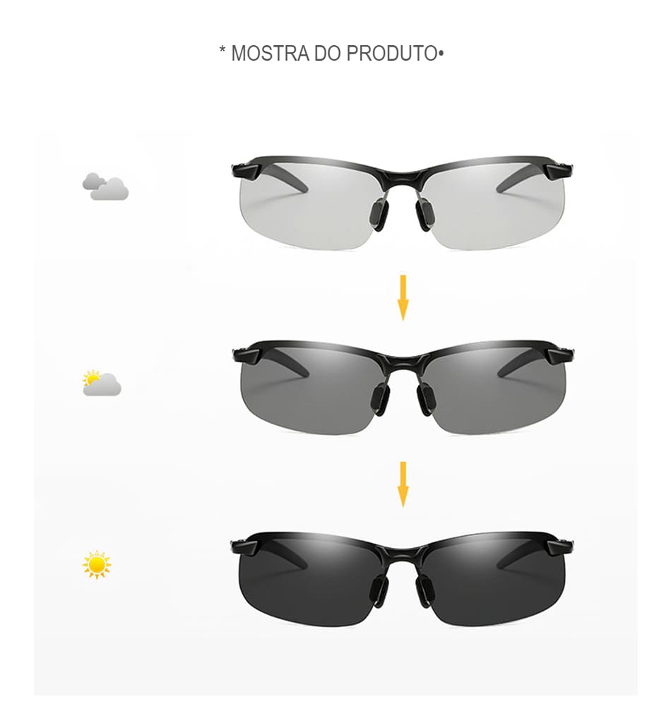 SunMAX - Óculos de Sol Polarizado com Lentes Fotocrômicas UV400